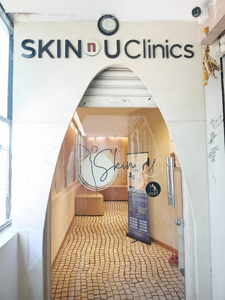 Clinic entrance at Skin N U Clinics, Kokapet